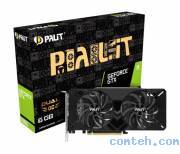 Видеокарта Nvidia GeForce GTX 1660 6 ГБ GDDR5 Palit PA-GTX1660 DUAL 6G (NE51660018J9-1161C***)
