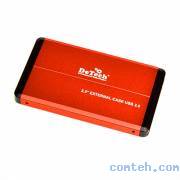 Внешний карман для HDD 2,5" SATA DeTech (DT-EX25U2 Red***)