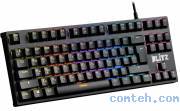 Клавиатура игровая Defender Blitz GK-240L (45240***); USB; механическая; 87 клавиши; 12 (+FN); подсветка LED; Anti-Ghost; ENG\RUS; чёрный